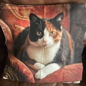 Cat Print Throw Pillow